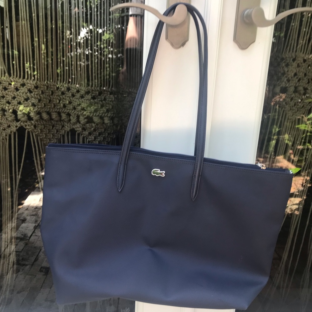 brand new lacoste navy tote bag!